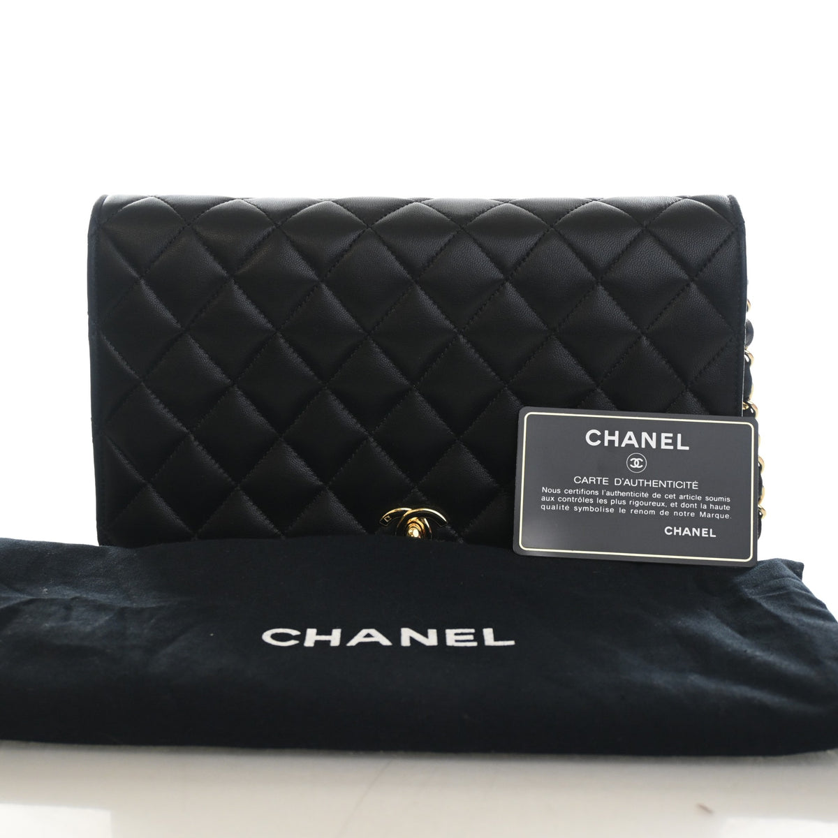 Vintage Chanel Shoulder Bag Full Flap, front view, photo 12 of 14