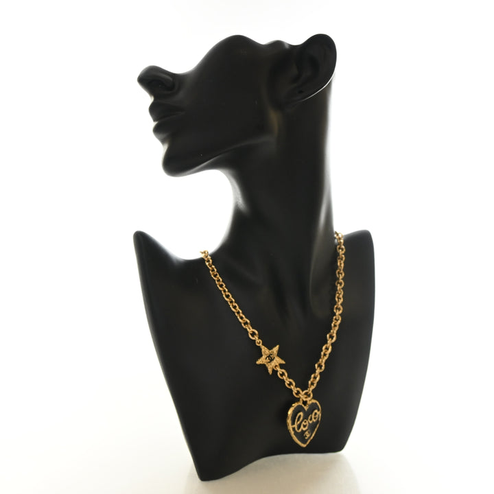 Chanel Enamel Coco Heart Star Necklace