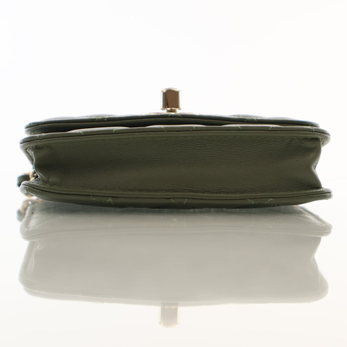 Pre-Owned Chanel Wallet On Chain Mini Lambskin CC Trendy WOC, side profile, photo 9 of 15