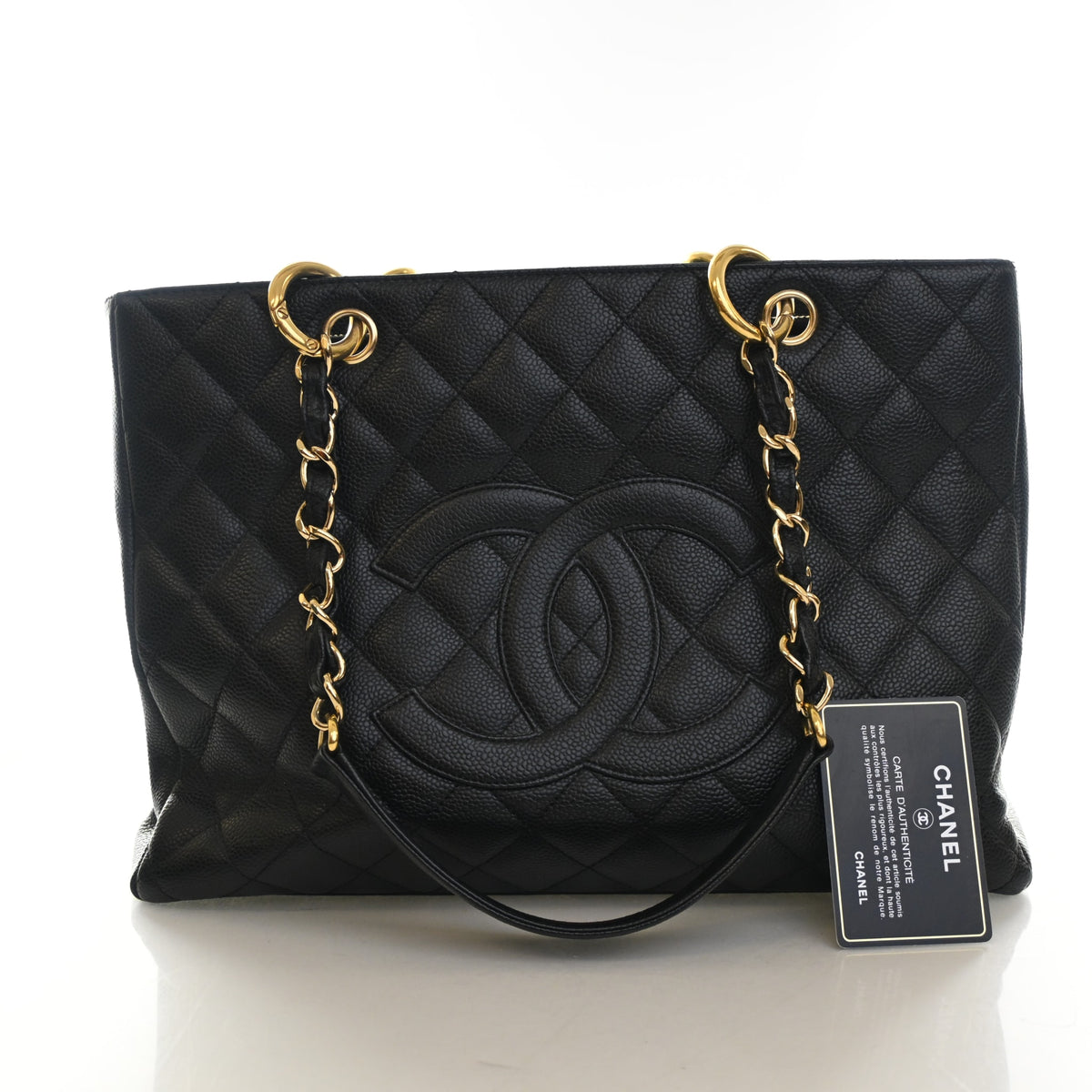 Pre-Owned Chanel Grand Shopping Tote Caviar Leather, front view, photo 14 of 14