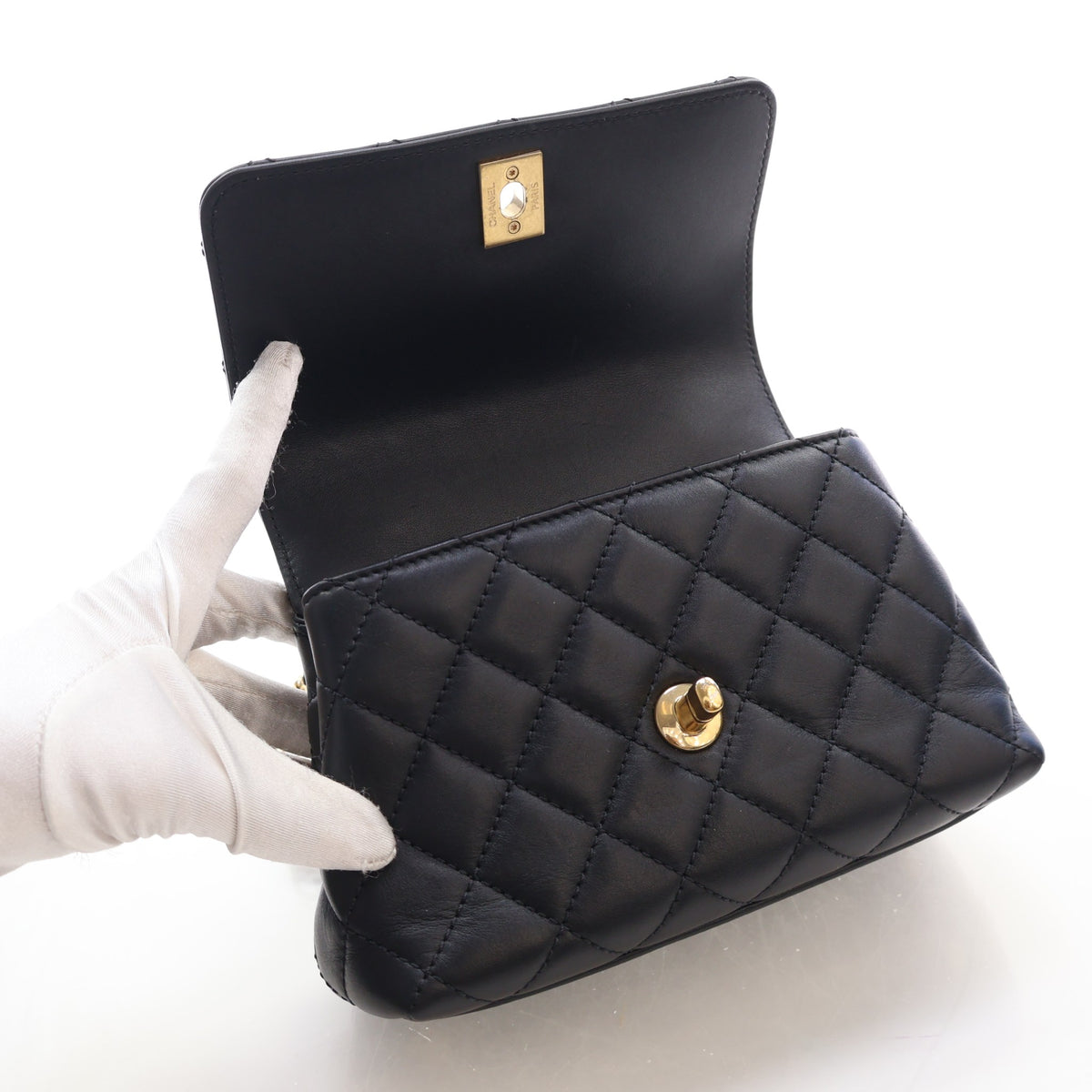 Chanel Mini Lambskin Coco Handle Bag, photo 16 of 19
