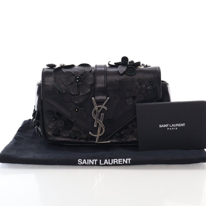 Saint Laurent Baby Floral Applique Monogram Chain Bag, photo 15 of 15