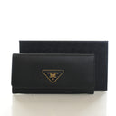 Prada Saffiano Long Flap Wa...