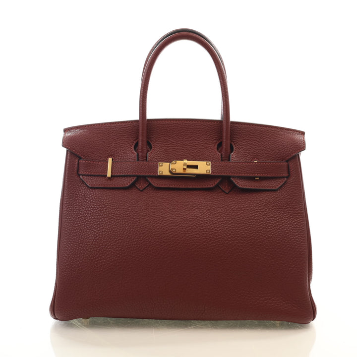 Hermes Vintage Bordeaux Clemence Birkin 30