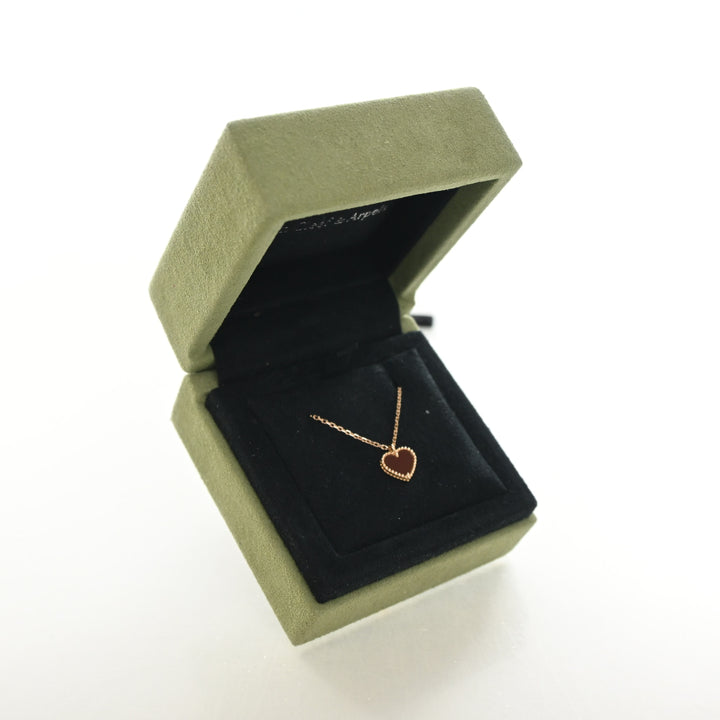 Van Cleef and Arpels Carnelian Sweet Hearts Pendant Necklace