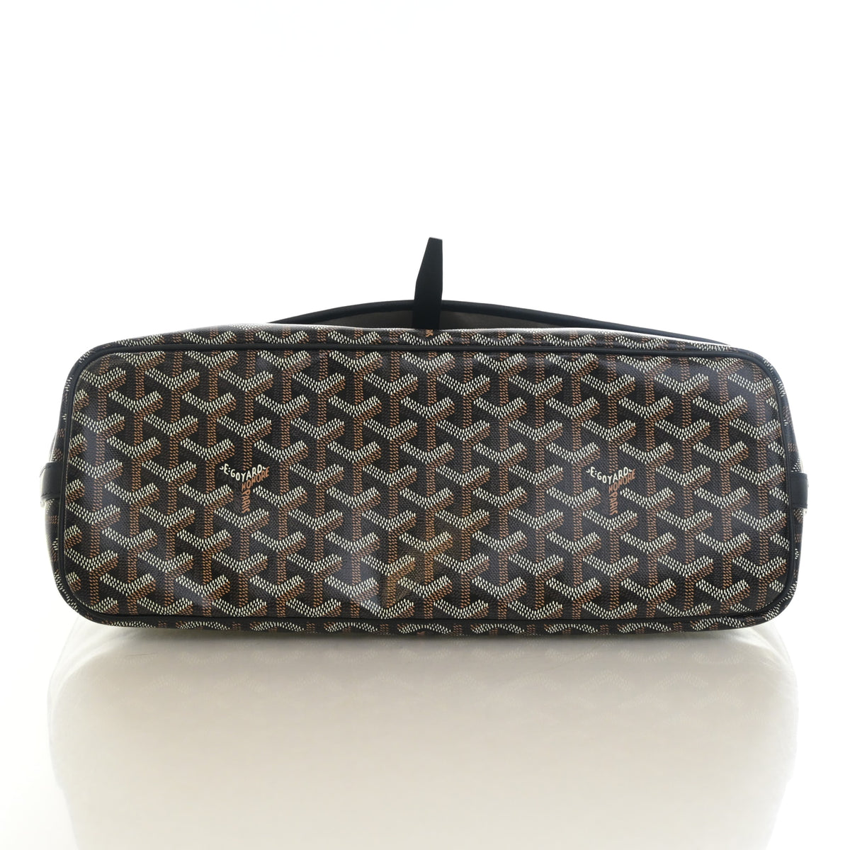 Pre-Owned Goyard MM Goyardine Captien, base and feet view, photo 8 of 13