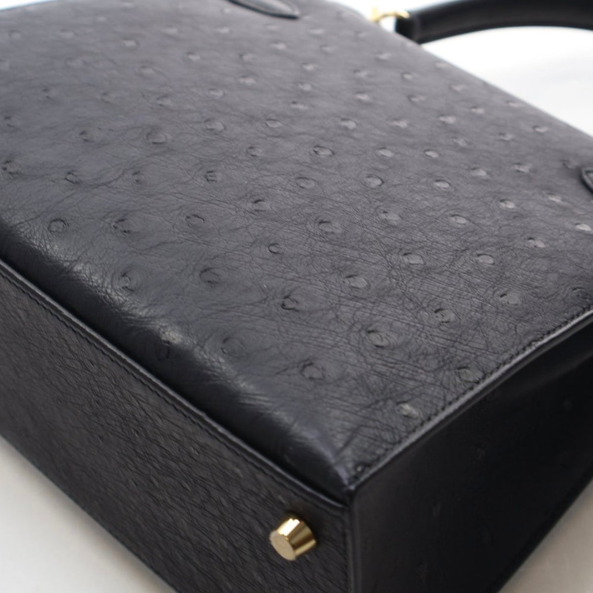Hermes Noir Ostrich Sellier Kelly 25, photo 14 of 18