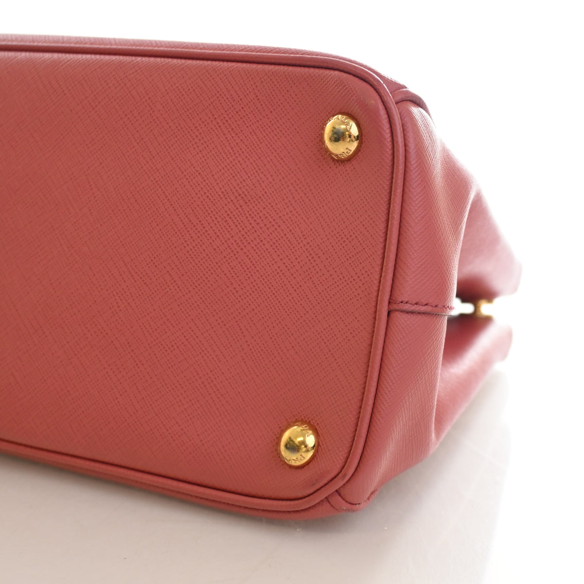 Pre-Owned Prada Galleria Medium Saffiano Double Zip Tote, base and feet view, photo 7 of 20