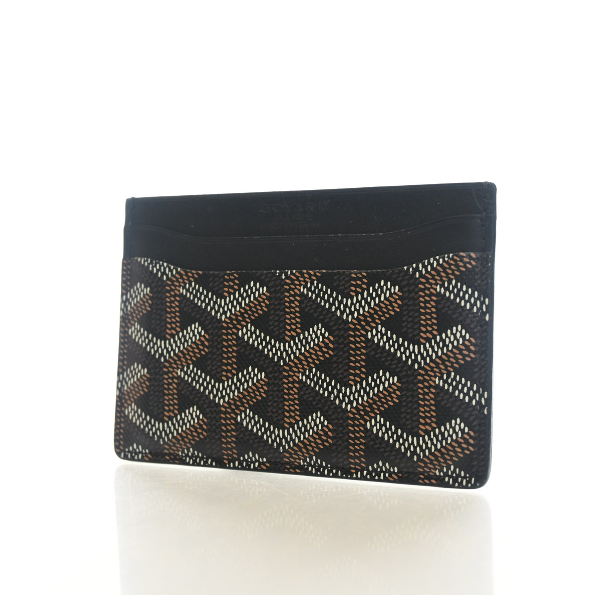 Pre-Owned Goyard Card Holder Goyardine St Sulpice, open front view
