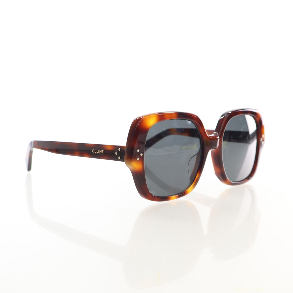 Pre-Owned Celine Sunglasses Square, three-quarter view, authenticated at Luxe Du Jour