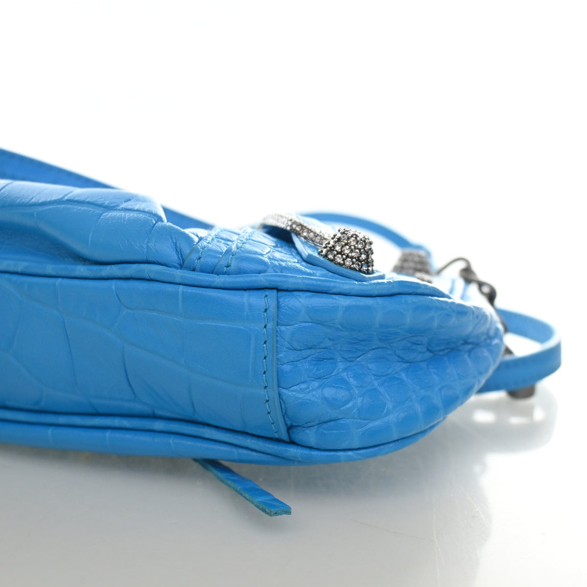 Balenciaga Mini Crocodile Embossed Arena Crystal Le Cagole, photo 7 of 13