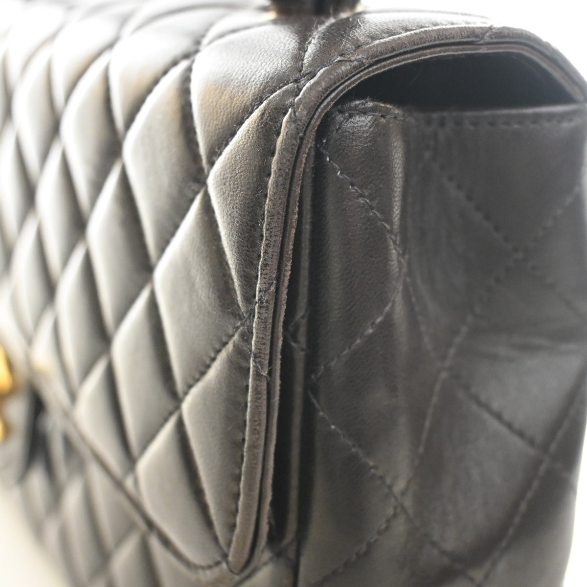 Chanel Vintage Medium Lambskin Rectangular Kelly Top Handle, photo 15 of 22