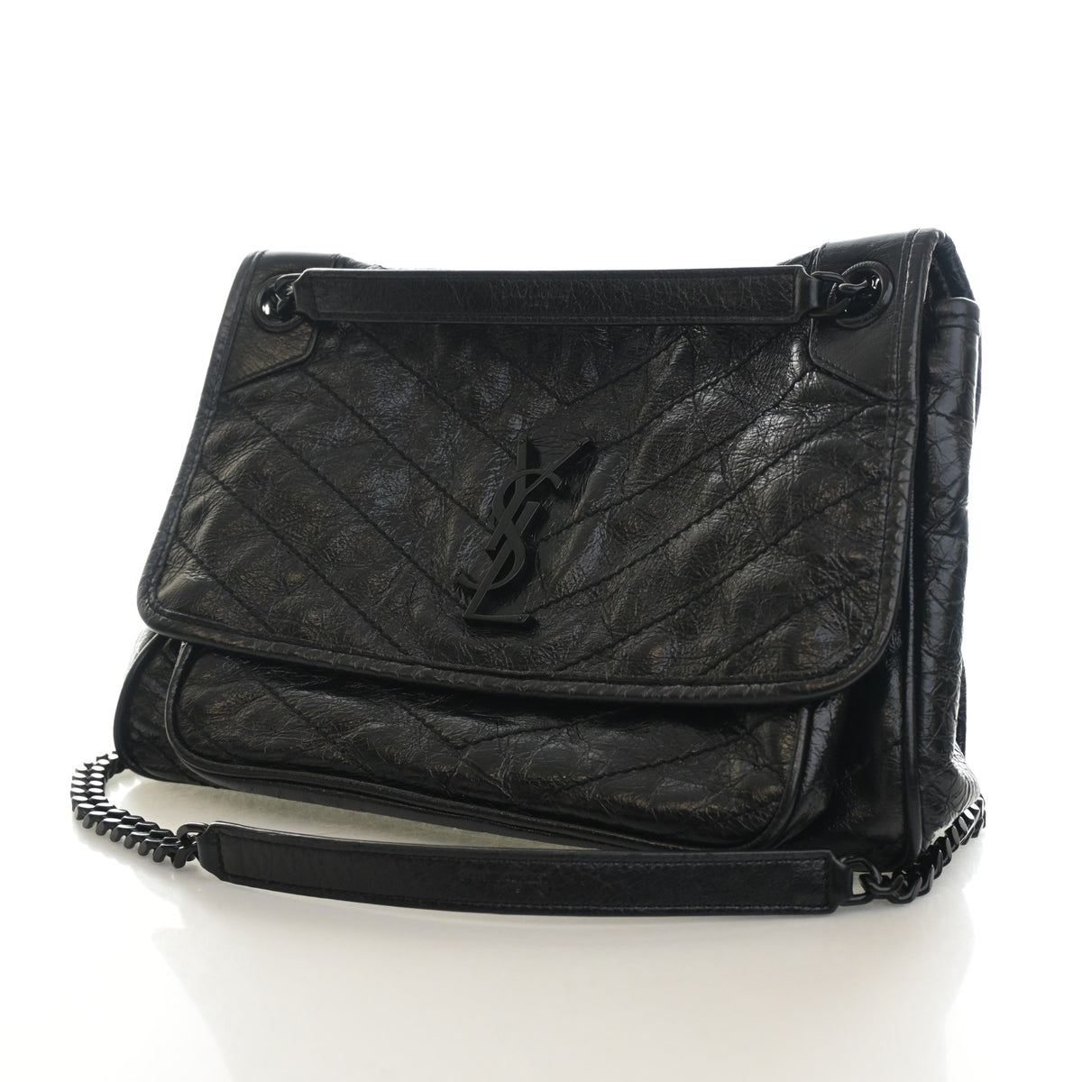 Pre-Owned Saint Laurent Medium Calfskin Niki, three-quarter view