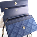 Chanel Denim Wallet on Chain