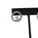 Chanel CC Round Crystal Ear...
