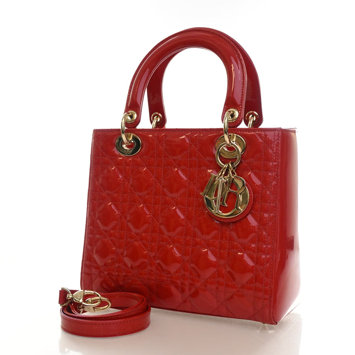 Christian Dior Medium Patent Lady Dior