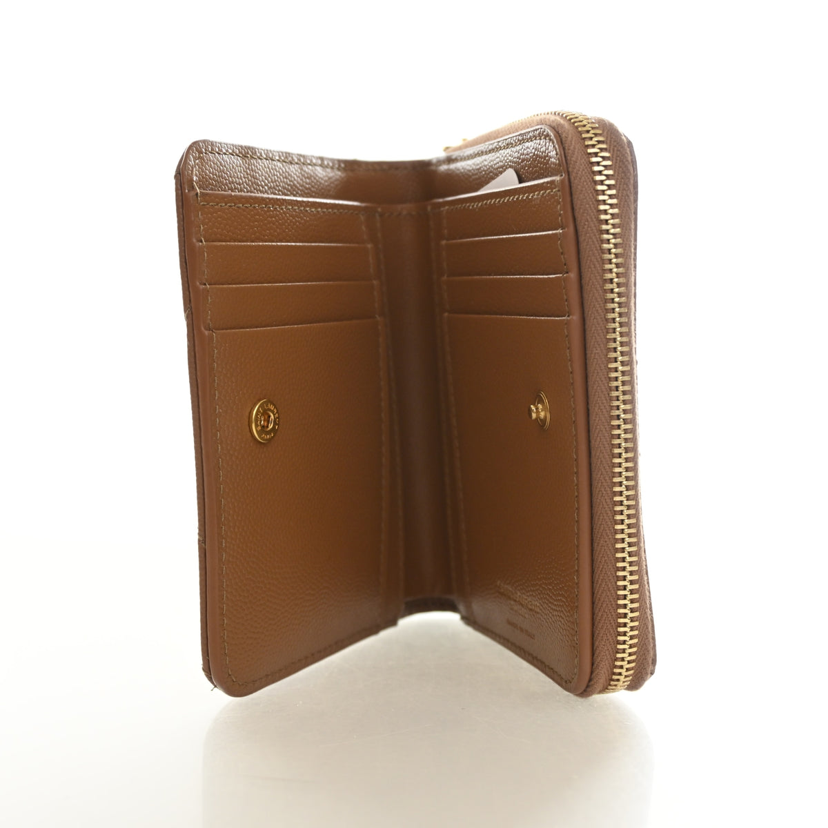 Saint Laurent Calfskin Cassandre Compact Zip Wallet, photo 12 of 12