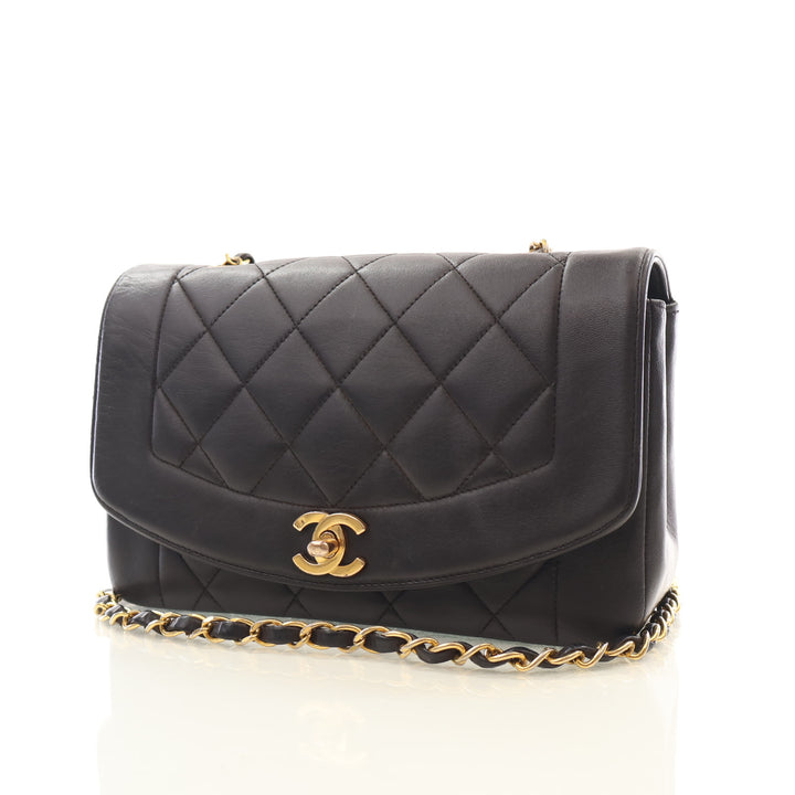 Chanel Vintage Small Lambskin Diana Flap Bag