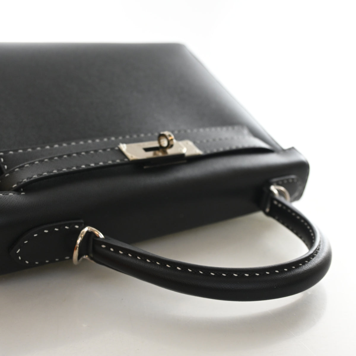 Hermes Noir Veau Monsieur Sellier Kelly 28, photo 10 of 16