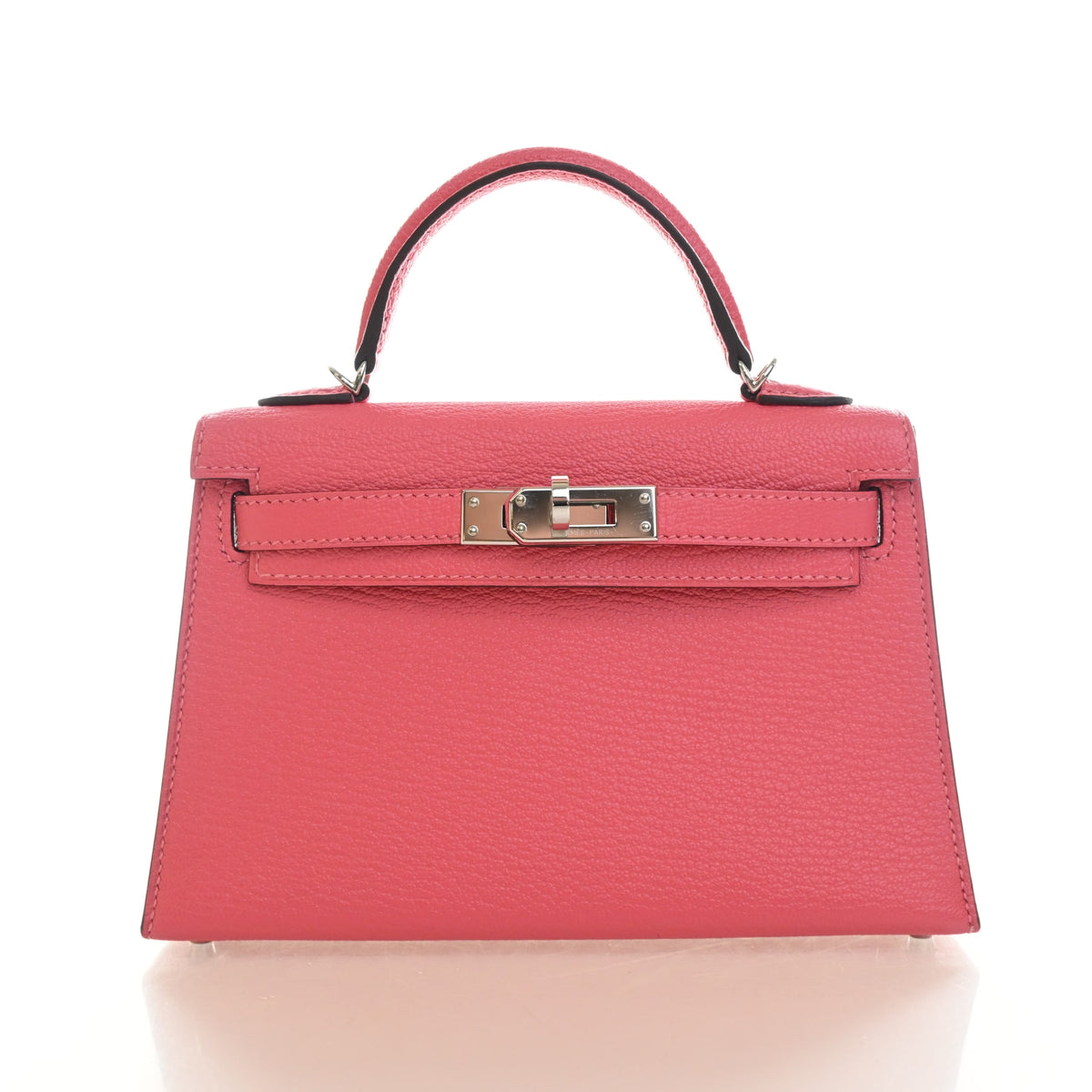 Hermes Rose Lipstick Chevre Mysore Mini Kelly 20, photo 1 of 16