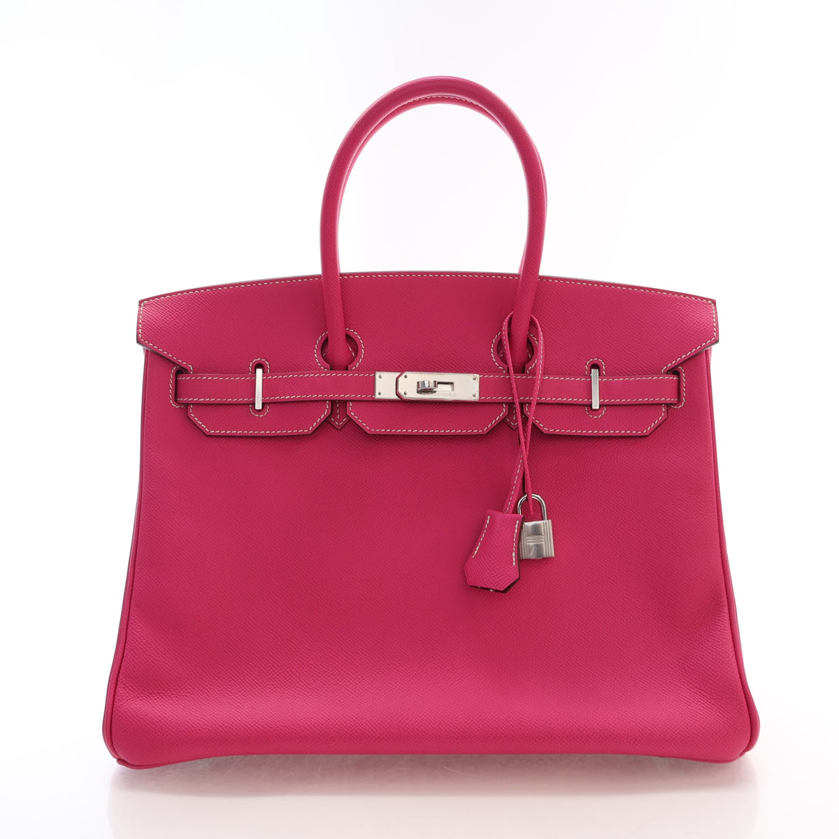 Pre-Owned Hermès Birkin 35 Rose Tyrien Epsom Leather Candy, front view