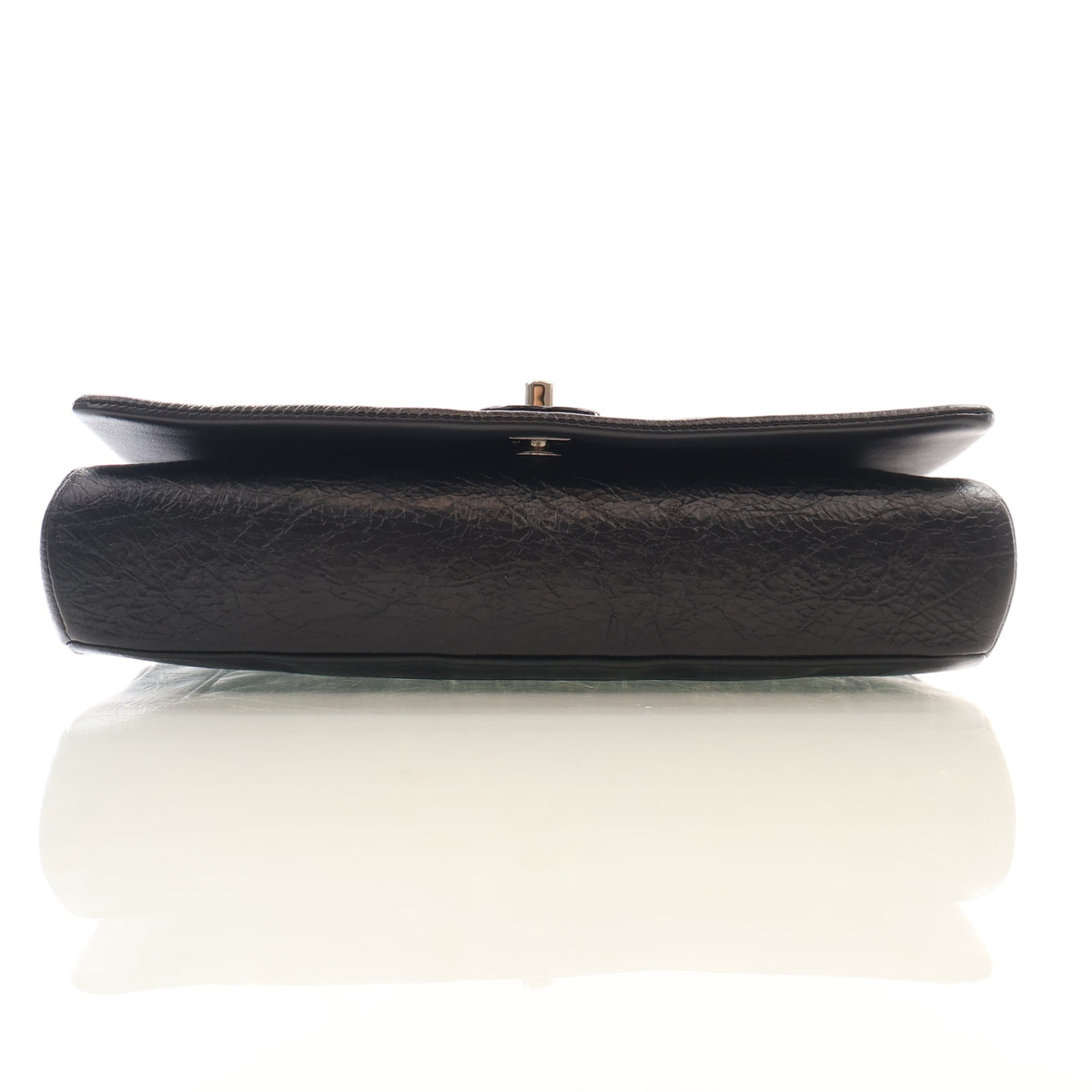 Pre-Owned Chanel Flap Bag Calfskin CC, base and feet view, photo 9 of 16