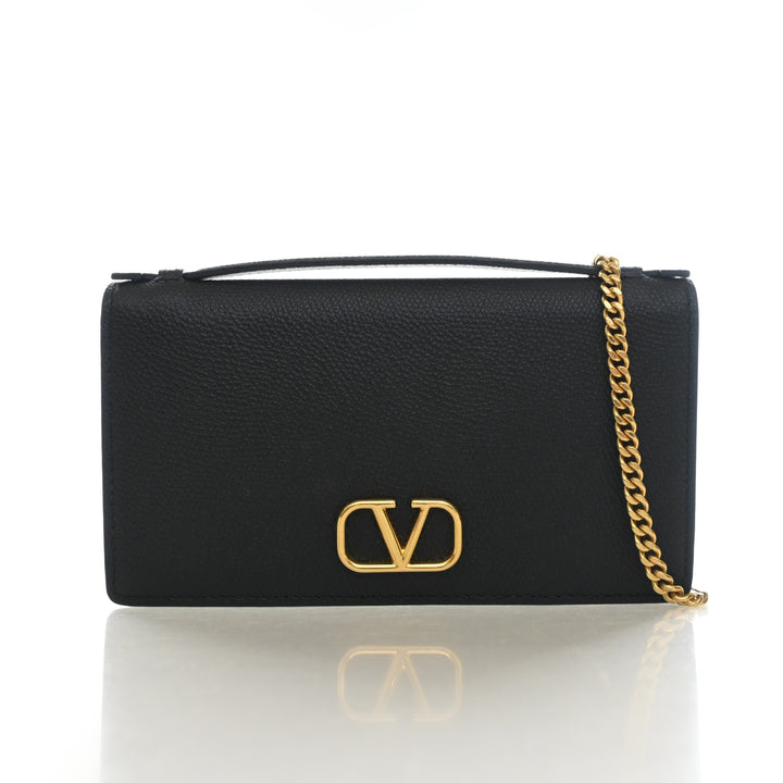 Valentino Calfskin Vlogo Wallet On Chain