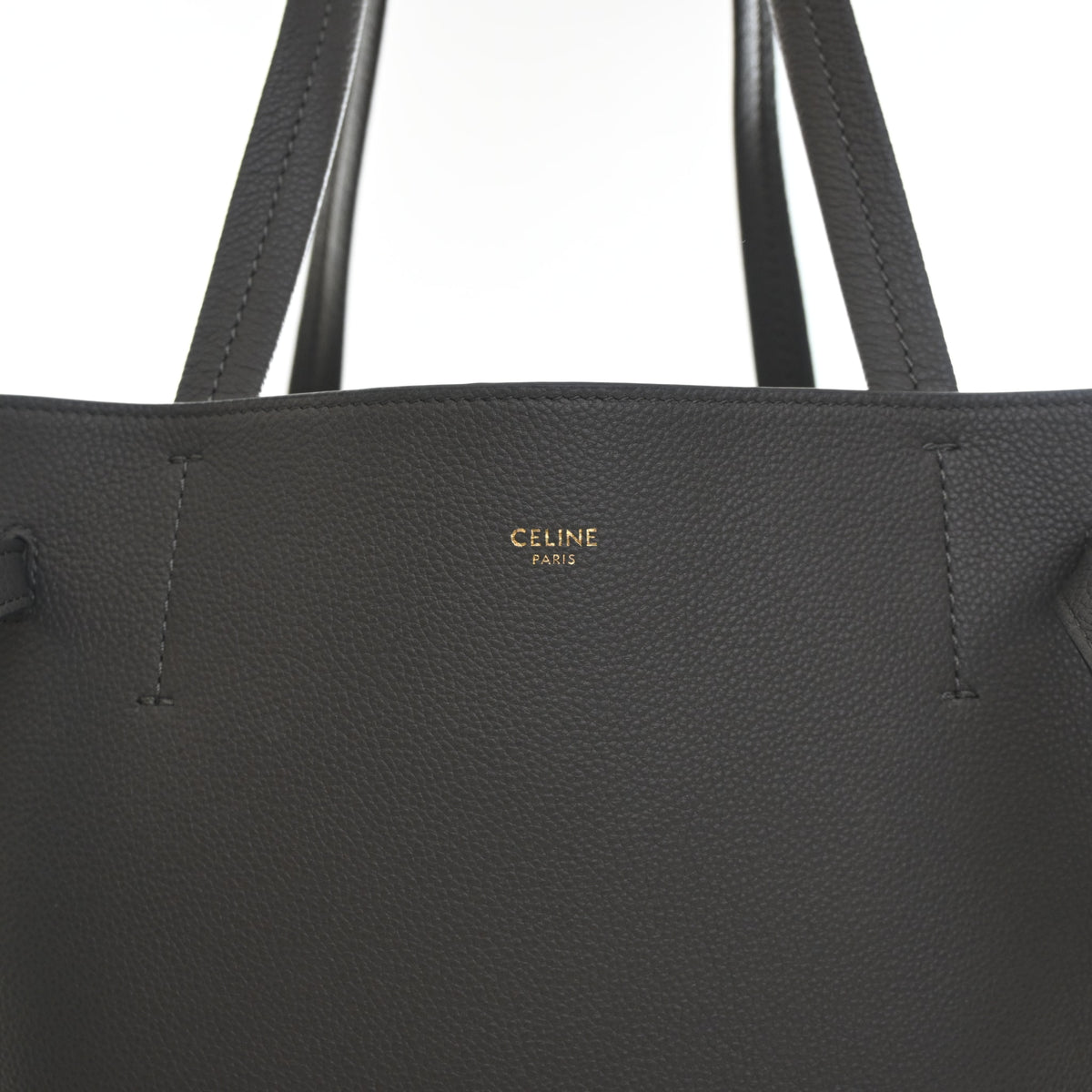 Pre-Owned Celine Medium Calfskin Cabas Drawstring Bag, front view, photo 4 of 13