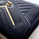 Chanel Lambskin Chevron Env...