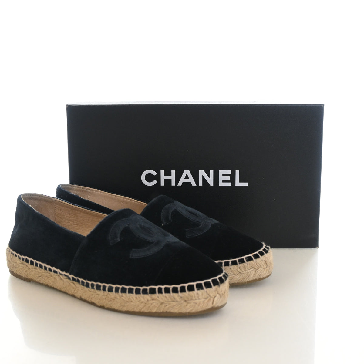 Chanel Velvet CC Espadrilles Sz 37, photo 7 of 7