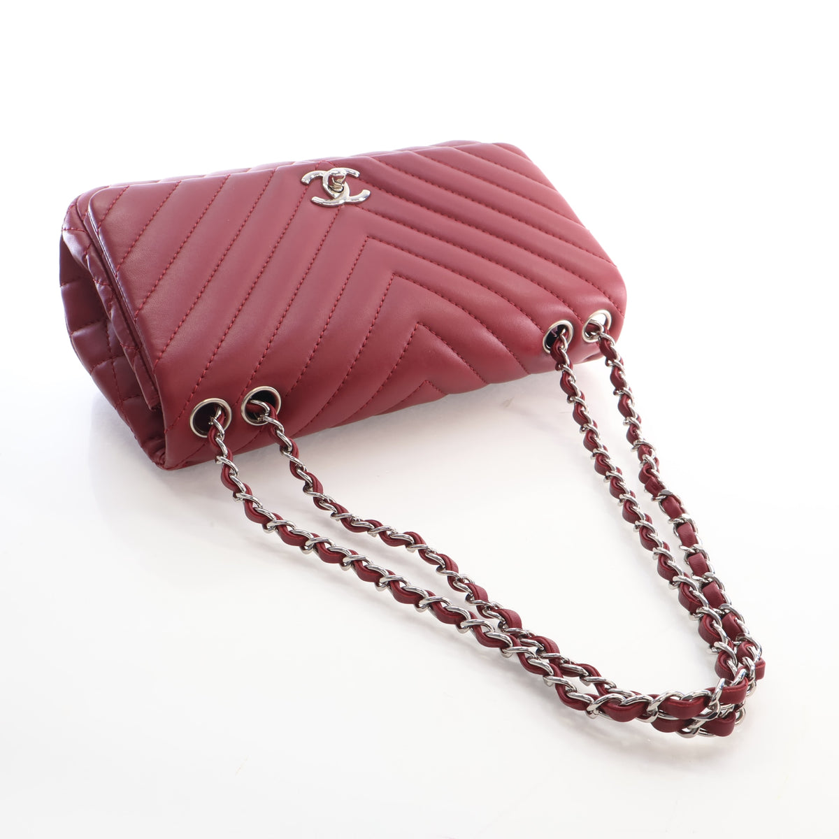 Chanel Medium Lambskin Surpique Chevron Flap, photo 10 of 17
