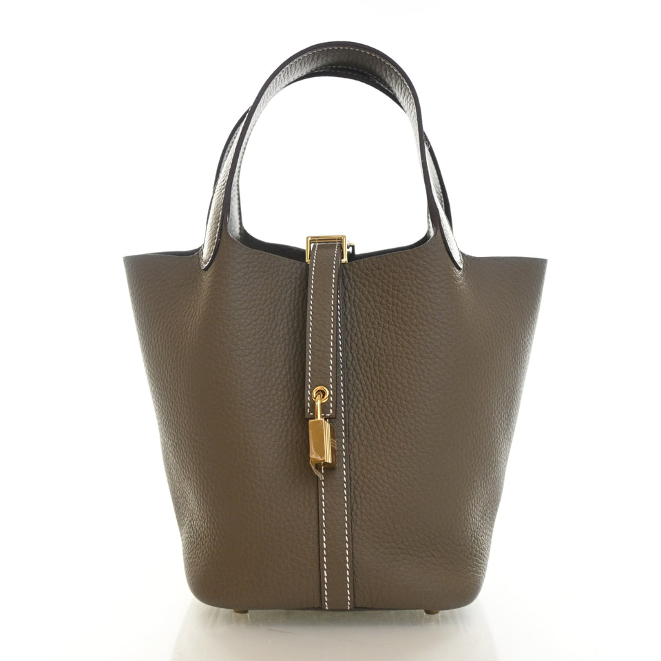 Hermes Etoupe Clemence Picotin Lock 18