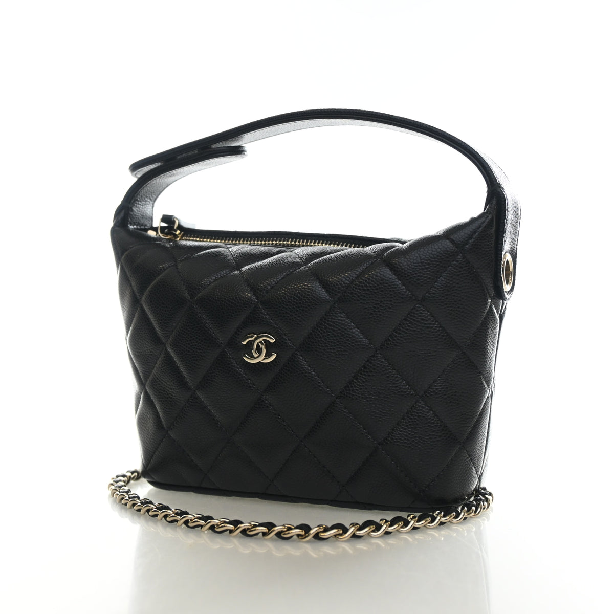 Chanel Mini Caviar Hobo Clutch With Chain, photo 3 of 15