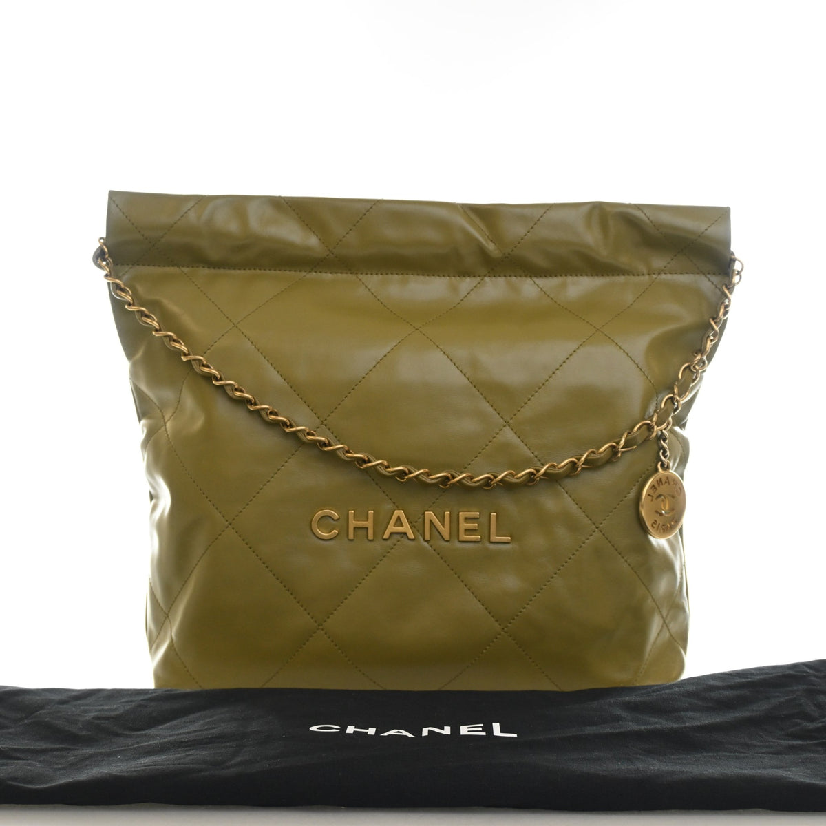 Pre-Owned Chanel 22 Hobo Small Calfskin, front view, photo 13 of 14