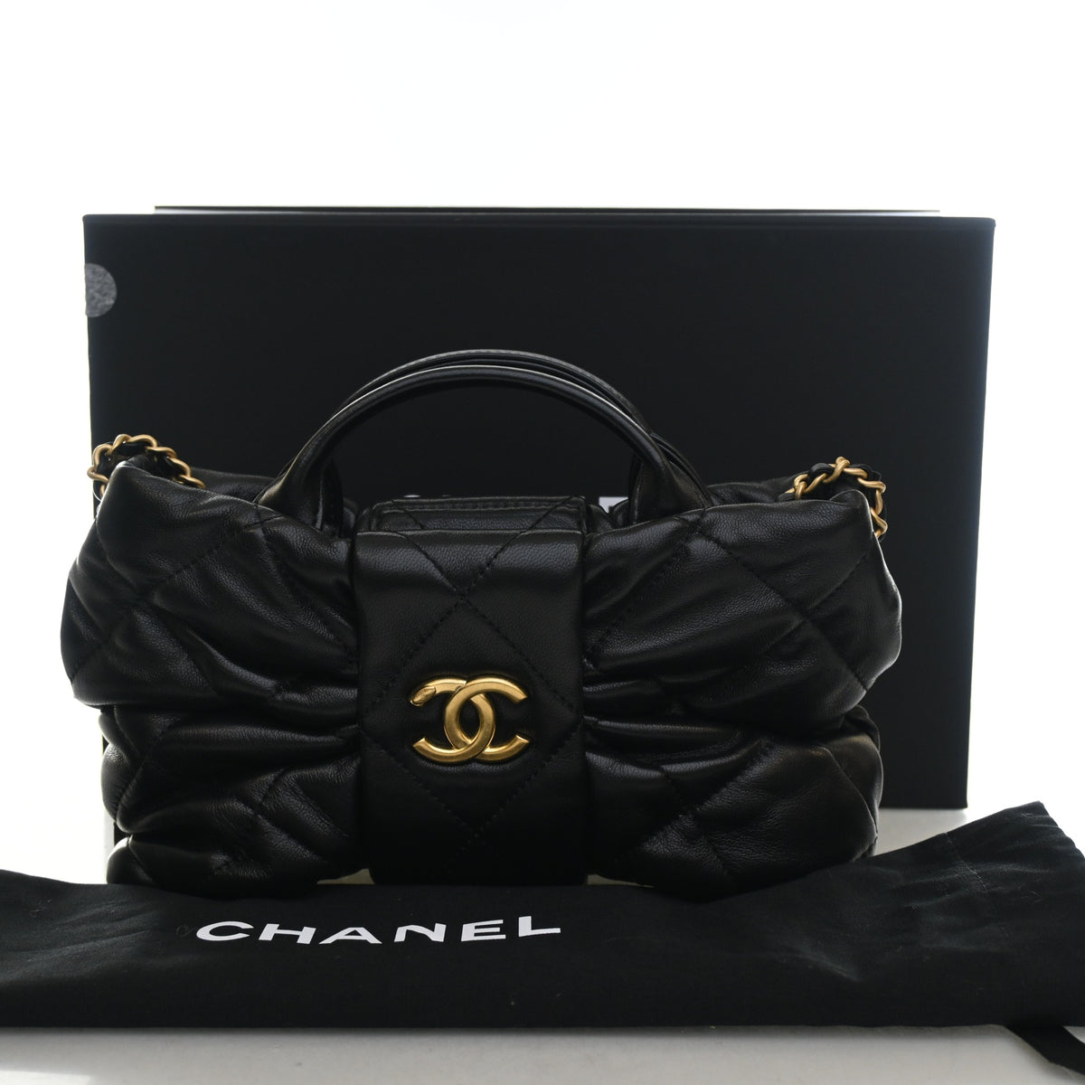 Chanel Mini Lambskin Bow Clutch With Chain, photo 13 of 13