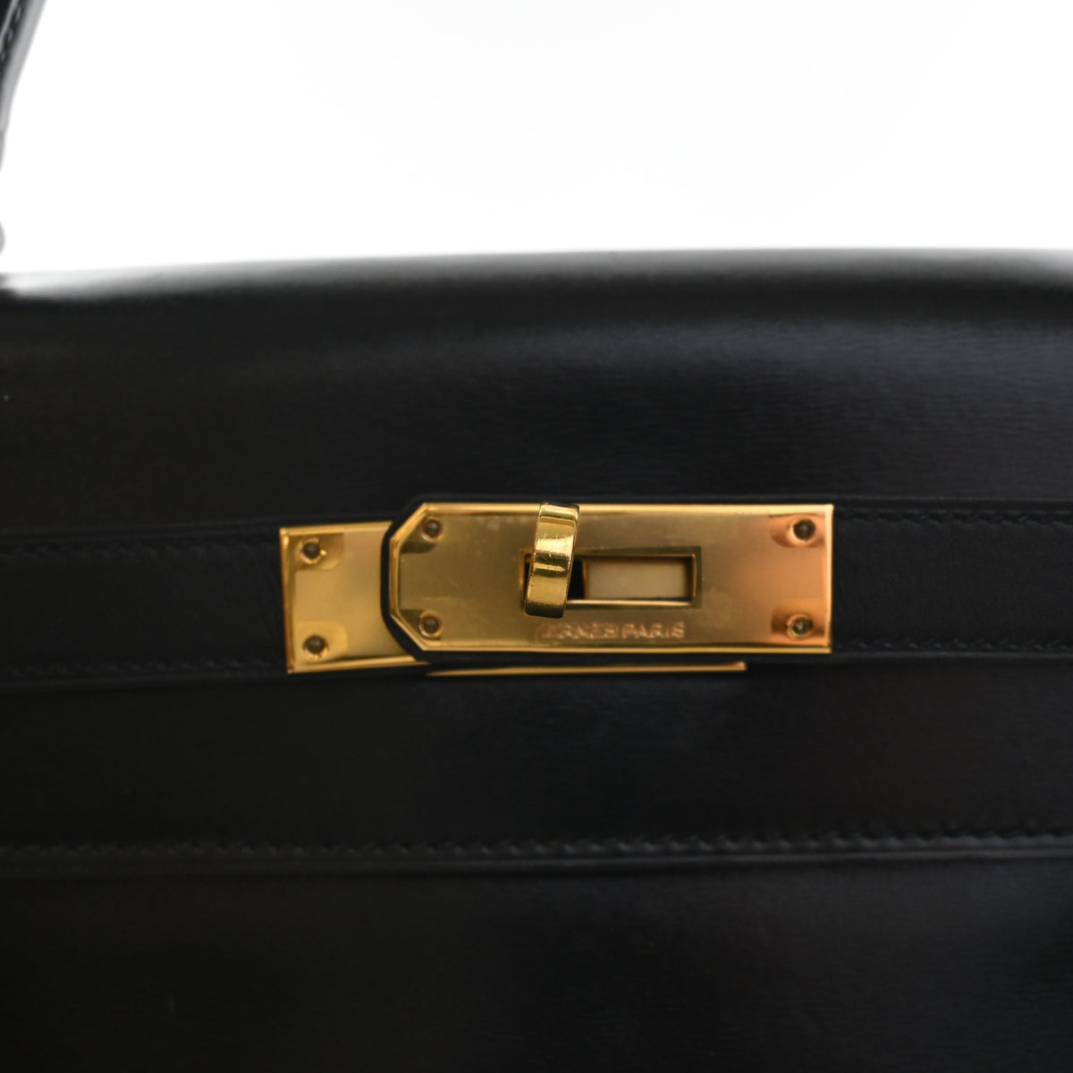 Hermes Vintage Noir Box Calf Kelly 28, photo 4 of 18