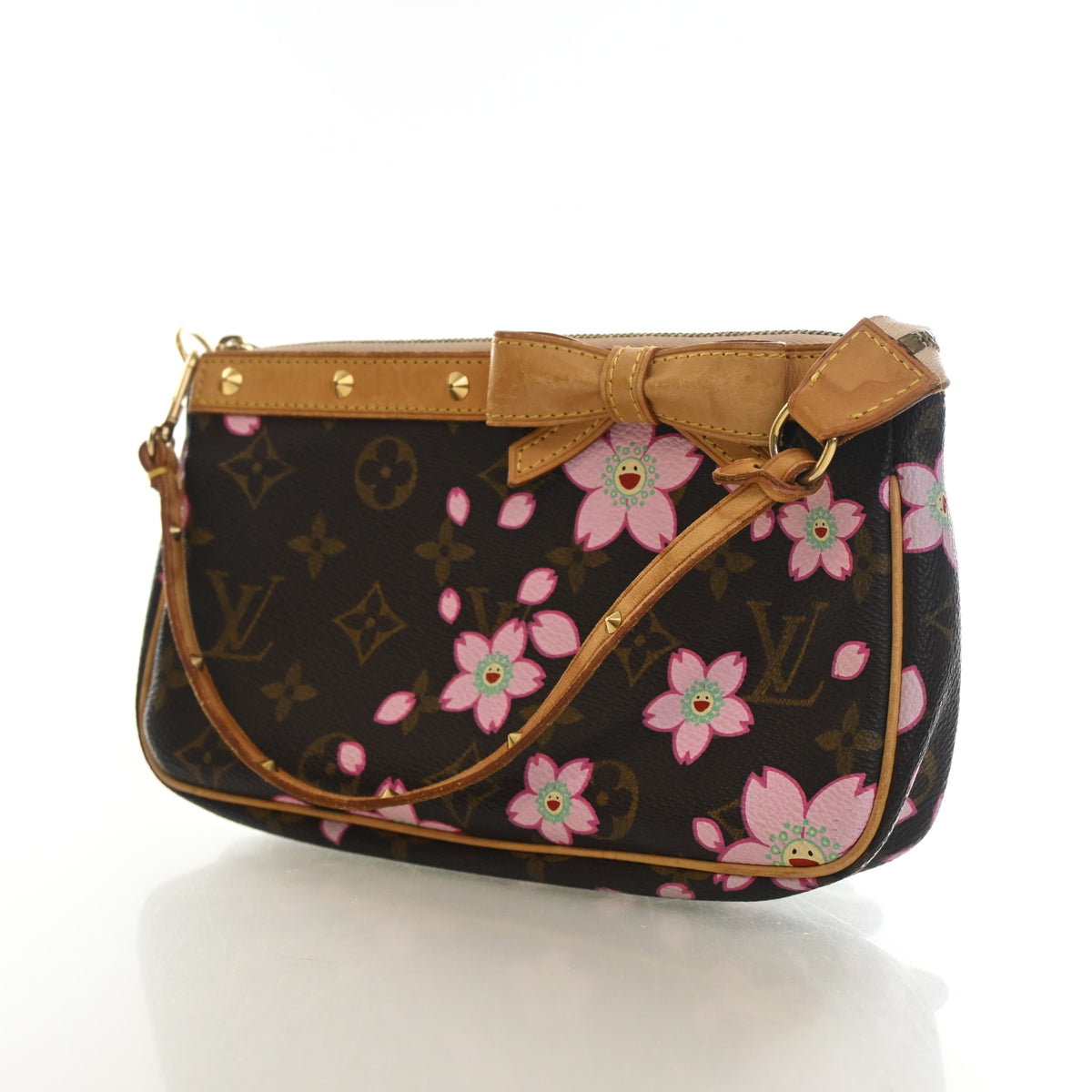 Vintage Louis Vuitton Pochette Monogram Cherry Blossom Accessoires, front view