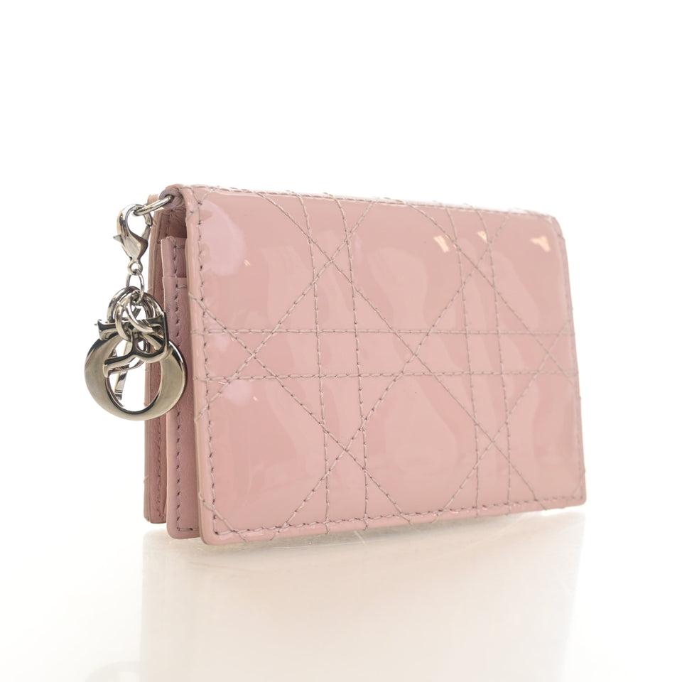 Christian Dior Patent Bloom Card Holder