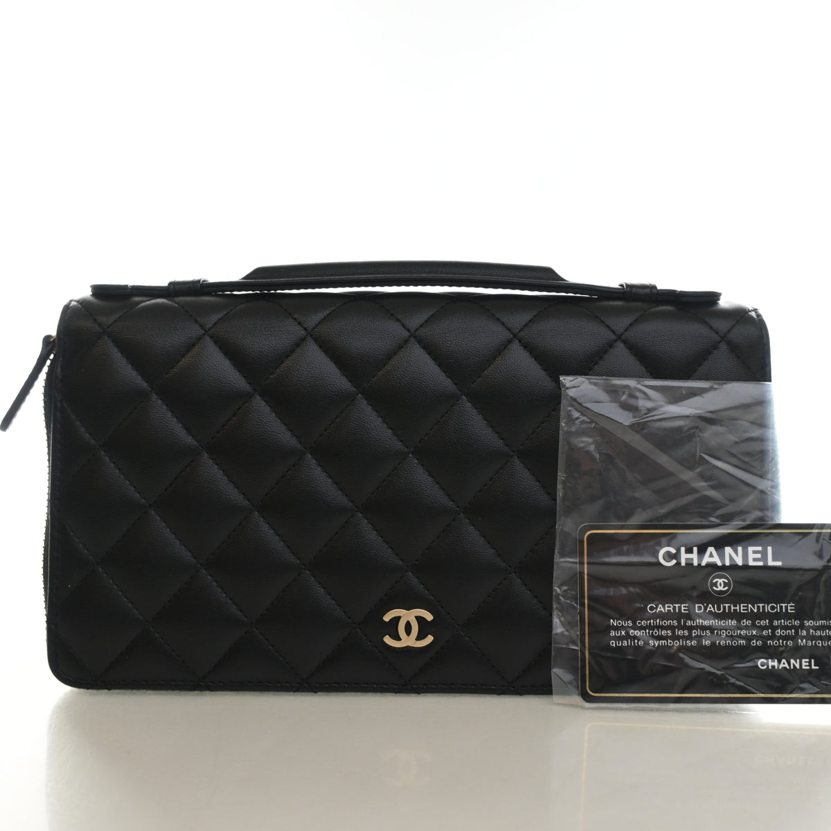 Chanel Lambskin Zip Around Clutch, photo 14 of 14