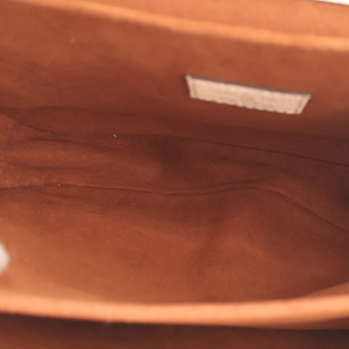 Pre-Owned Louis Vuitton Pochette Monogram Empreinte Métis, open interior with lining, photo 16 of 17