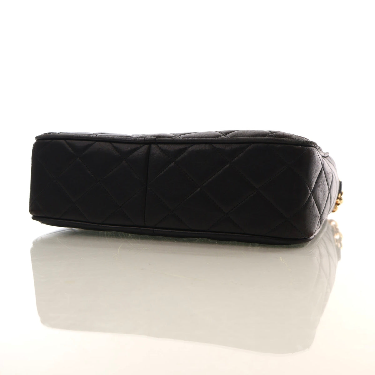Vintage Chanel Camera Bag Small Lambskin Diana, side profile