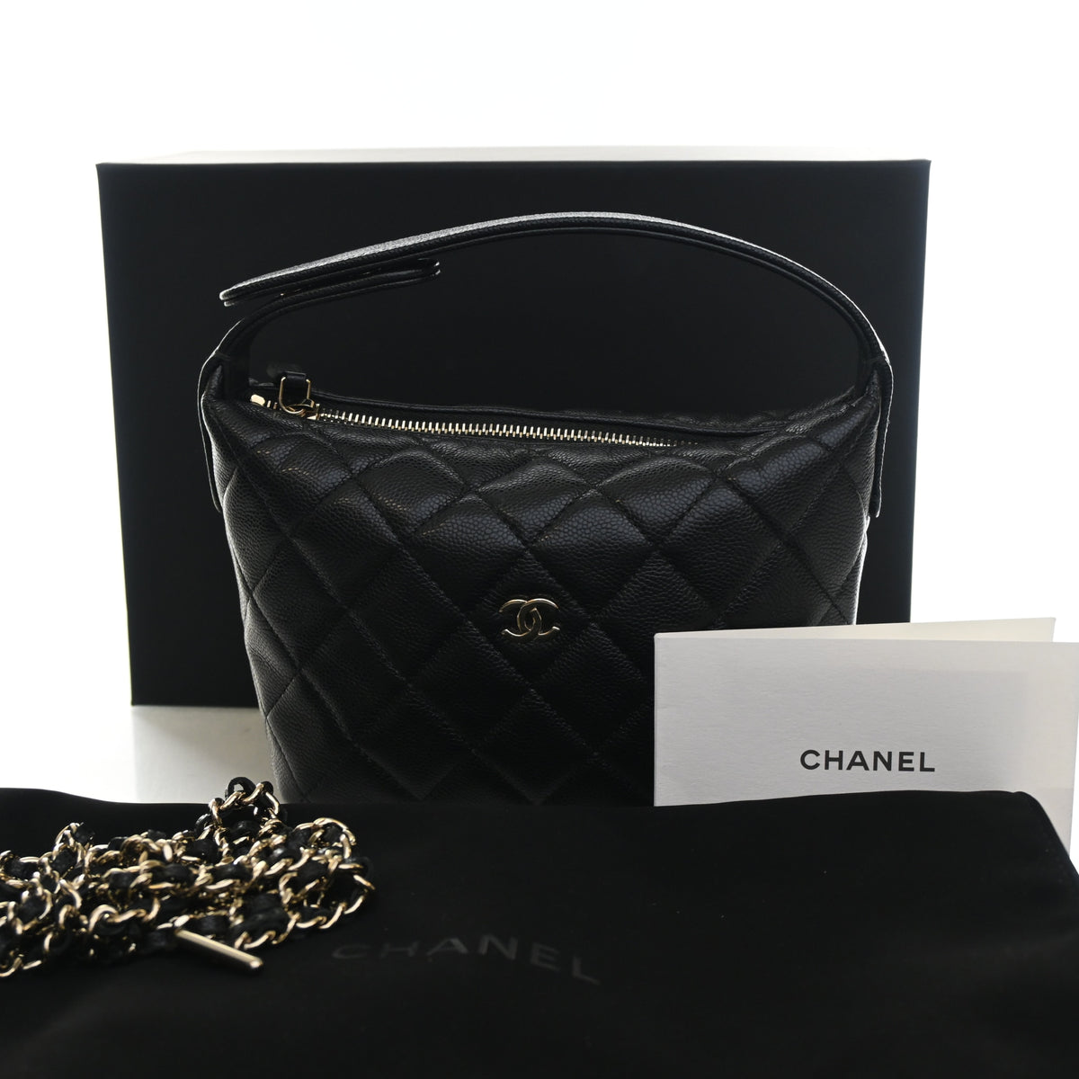 Chanel Mini Caviar Hobo Clutch With Chain, photo 15 of 15