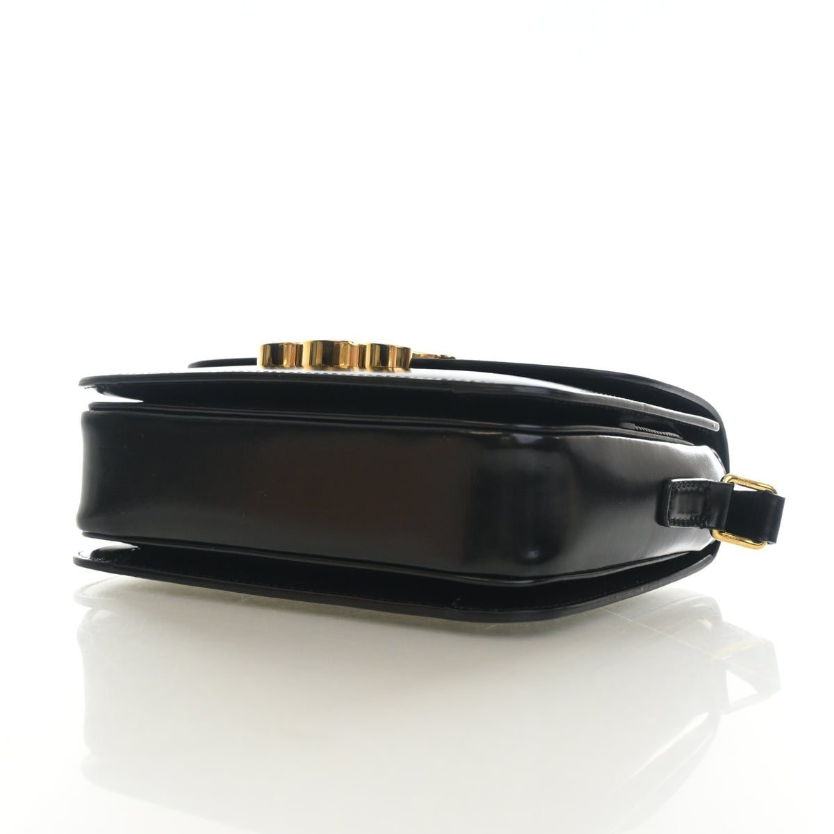 Pre-Owned Celine Flap Bag Teen Calfskin Triomphe, side view, photo 7 of 14