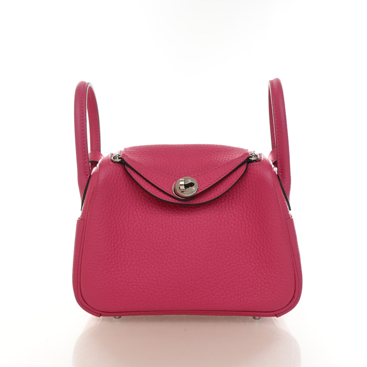 Hermès Rose Shocking Clemence Mini Lindy 20, photo 1 of 15