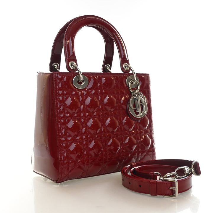Christian Dior Medium Patent Lady Dior