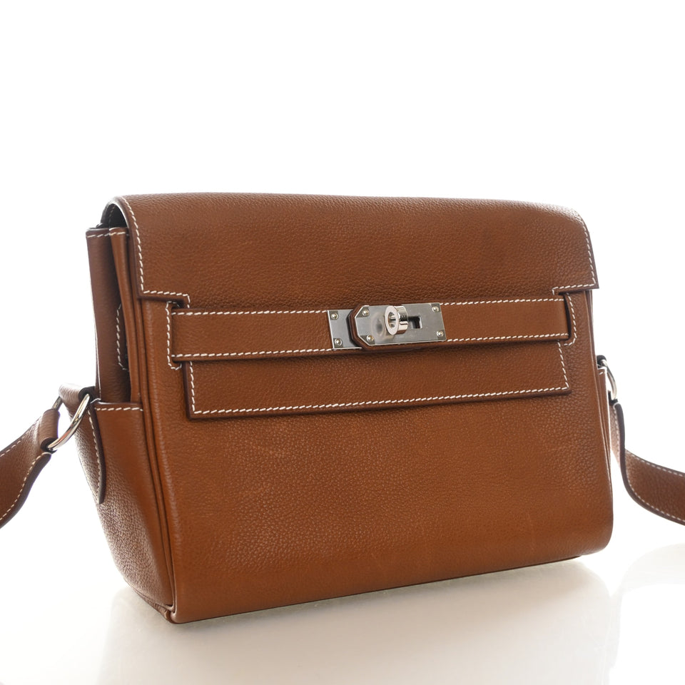 Hermes Gold Barenia Kelly Messenger PM