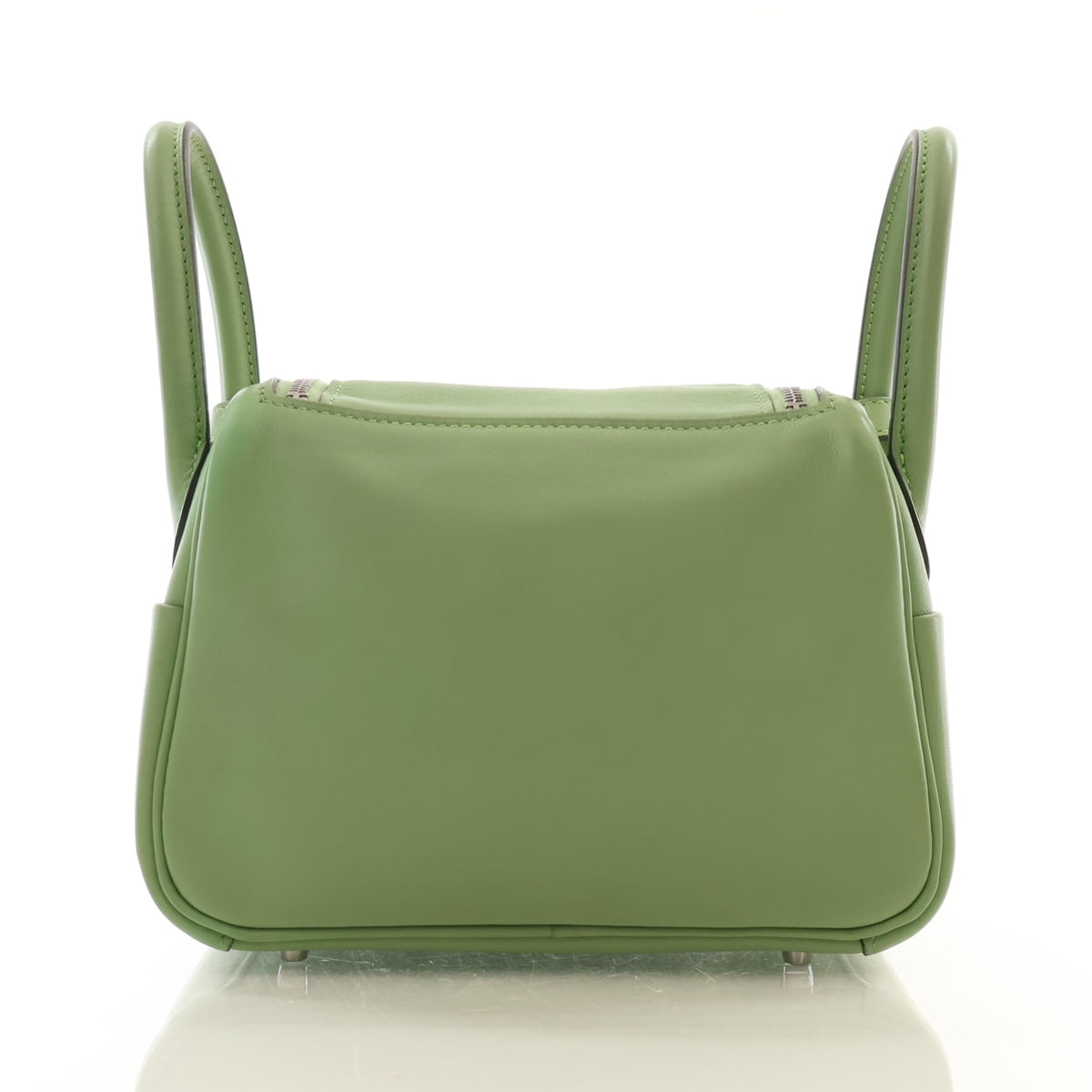 Pre-Owned Hermès Lindy Mini Vert Criquet Swift Leather 20, front view
