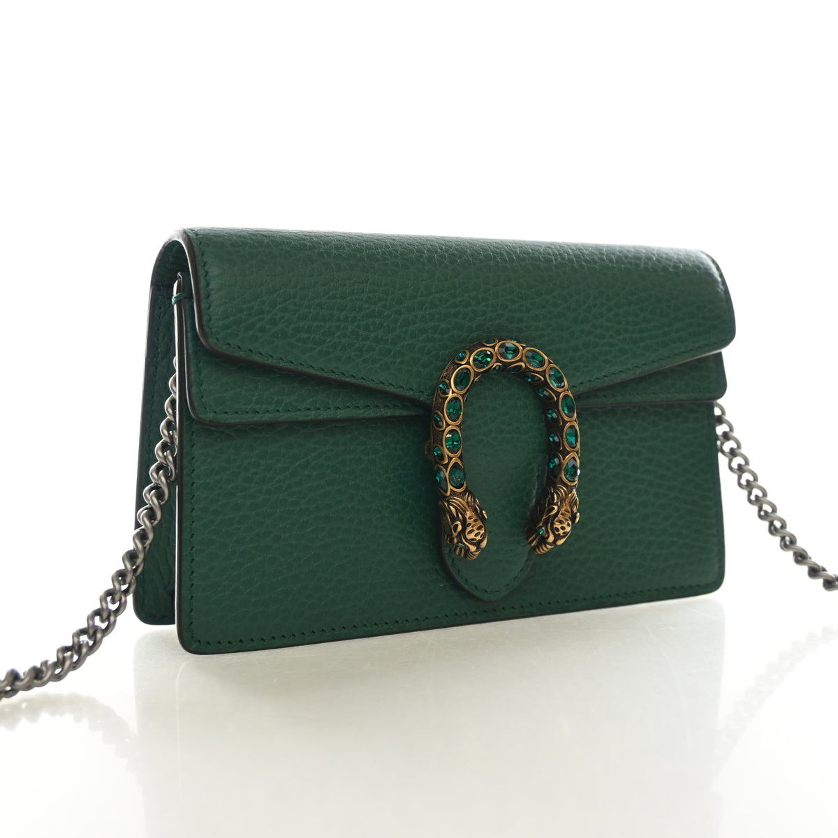 Pre-Owned Gucci Dionysus Mini Calfskin Super, three-quarter view, authenticated at Luxe Du Jour