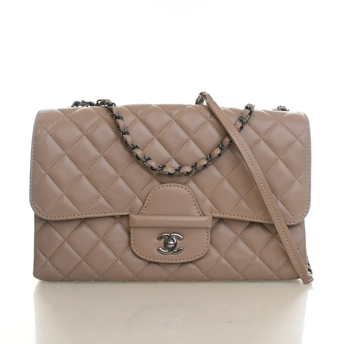 Chanel Jumbo Lambskin Single Flap Bag, photo 1 of 17
