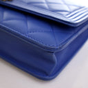Chanel Blue Lambskin Boy Wa...